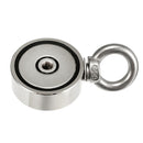 48/60/67/75mm 80-400KG Neodymium Recovery Magnet Double Ring Hook Hunting Fishing Magnet with 10M Rope