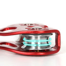 XINDA Double Shaft Climbing Pulley Aluminium Alloy 25KN Aerial Resue Pully EDC Survival Tool