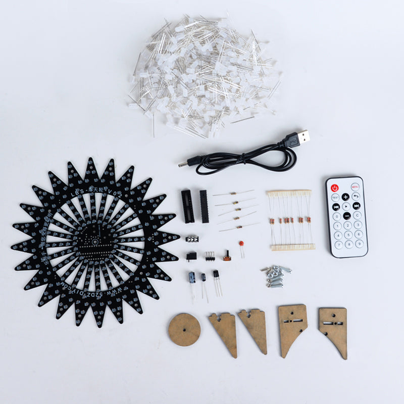 Geekcreit Ferris Wheel Model Music Spectrum DIY Kit Electronic 51 Single-chip Colorful LED Flash Kit
