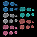 6Pcs Stretch Reusable Silicone Bowl Wraps Food Kitchen Storage Container Cover Seal