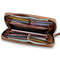 CarrKen 20x10.5x2.3cm Leather Long Wallet Card Holder Coin Storage Bag Phone Bag