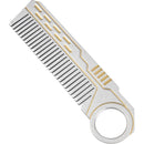 IPRee 4 In 1 Tactical Stainless Steel Comb Safety Survival Emergency EDC Gadget