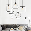 E27 Geometric Hanging Light Industrial Ceiling Pendant Lamp Lampshade Fixture
