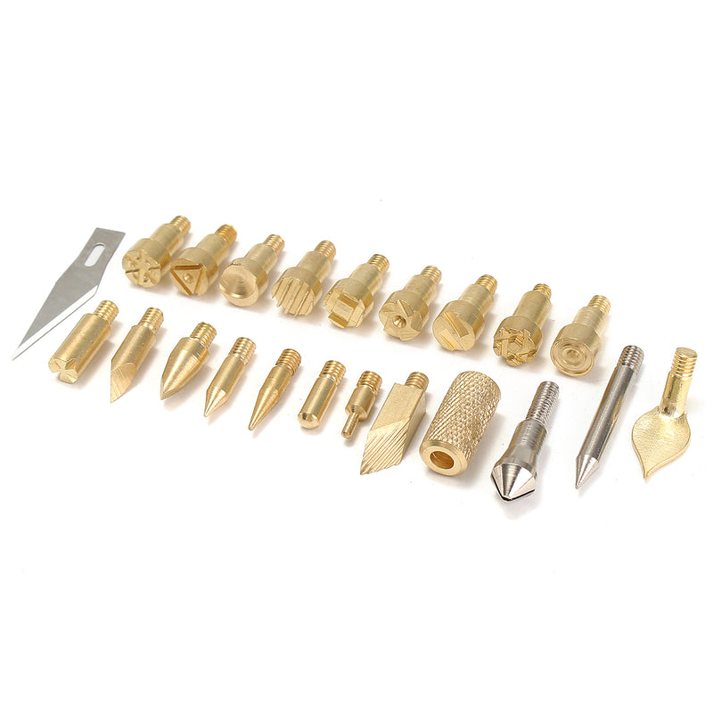 22pcs Replacement Wood Burning Pyrography Tips Set Hobby Craft Accessories Kit Soldering Tools