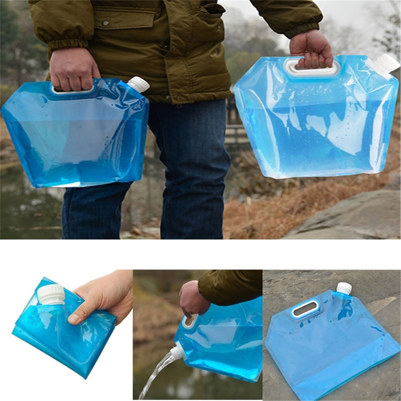 5L/10L Portable PVC Eco-friendly Foldable Water Storage Bag Outdoor Camping Traveling Water Bucket