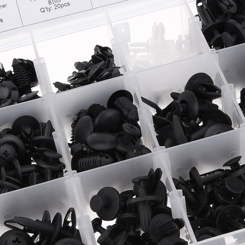 445Pcs Car Door Trim Clip Bumper Retainer Rivet Push Fastener Removal Tools Kit