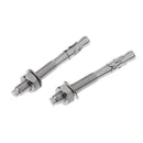 2 Piece M10 x 90mm Stainless Steel Expansion Bolt Screw Nut Piton Anchor Kit For Climbing