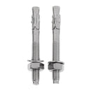 2 Piece M10 x 90mm Stainless Steel Expansion Bolt Screw Nut Piton Anchor Kit For Climbing