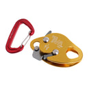 Outdoor Mountaineering Rescue Rock Climbing Rope Grab Protecta Tool Fits 0.43"-0.5" Rope + Red 28KN Wiregate Spring Climbing Snap Carabiner