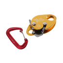 Outdoor Mountaineering Rescue Rock Climbing Rope Grab Protecta Tool Fits 0.43"-0.5" Rope + Red 28KN Wiregate Spring Climbing Snap Carabiner