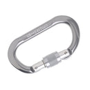 24KN Oval Screw Lock Aluminum Alloy Rock Climbing Snap Carabiner CE Approved for Outdoor Mountaineering Rescue Rappelling