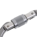 24KN Oval Screw Lock Aluminum Alloy Rock Climbing Snap Carabiner CE Approved for Outdoor Mountaineering Rescue Rappelling