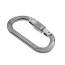 24KN Oval Screw Lock Aluminum Alloy Rock Climbing Snap Carabiner CE Approved for Outdoor Mountaineering Rescue Rappelling
