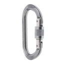 24KN Oval Screw Lock Aluminum Alloy Rock Climbing Snap Carabiner CE Approved for Outdoor Mountaineering Rescue Rappelling