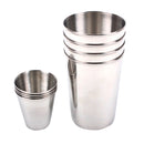 8 Pieces Stainless Steel Outdoor Travel Camping Cup Drinking Mug Beer Water Tea Coffee Storage Bag Travel Set (300ml & 70ml)
