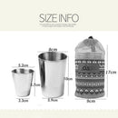 8 Pieces Stainless Steel Outdoor Travel Camping Cup Drinking Mug Beer Water Tea Coffee Storage Bag Travel Set (300ml & 70ml)