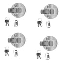 4 Pieces 2'' Door Latch Hatch Round Pull Locking Flush Mount Deck Latch for Marine Boat Caravan