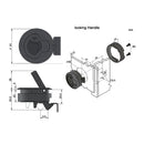 4 Pieces 2'' Door Latch Hatch Round Pull Locking Flush Mount Deck Latch for Marine Boat Caravan