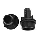 2Pcs Nylon Black Inflatable Valve Adapter Foot Pump Hose Connector for Rubble Fishing Boat Kayak Canoe Dinghy - Rowing Accessories