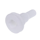 3/4 Inch White Plastic Thru Hull Bilge Pump and Aerator Hose Fitting for Boats