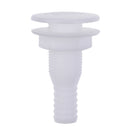 3/4 Inch White Plastic Thru Hull Bilge Pump and Aerator Hose Fitting for Boats