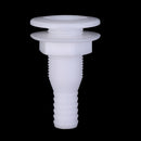 3/4 Inch White Plastic Thru Hull Bilge Pump and Aerator Hose Fitting for Boats