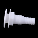 3/4 Inch White Plastic Thru Hull Bilge Pump and Aerator Hose Fitting for Boats