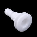 3/4 Inch White Plastic Thru Hull Bilge Pump and Aerator Hose Fitting for Boats