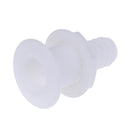 1 Inch White Plastic Thru Hull Bilge Pump and Aerator Hose Fitting for Boats