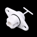 White Durable ABS Universal Marine Boat Yacht Raft Drain Plug Bung & Socket Replacement Fits 1'' Diameter Hole Screw Thread