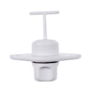 White Durable ABS Universal Marine Boat Yacht Raft Drain Plug Bung & Socket Replacement Fits 1'' Diameter Hole Screw Thread