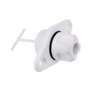 White Durable ABS Universal Marine Boat Yacht Raft Drain Plug Bung & Socket Replacement Fits 1'' Diameter Hole Screw Thread