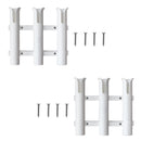 2 Pieces 3 Pole/Tube Vertical Side Mount Deep Sea Fishing Kayak Yacht Marine Boat Fishing Rod Holder with Tools Pliers Accessories Sockets + 8 Pieces Screws