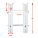 3 Pieces / Set Durable Plastic Fishing Rod Holder 2 Tube Bracket Storage Rack for Boat Kayak Yacht Fishing Tackle Accessories