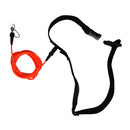 Elastic Stretch Surfboard Leash Tether Surfing Training Belt Cord with Stainless Steel Clip Hook