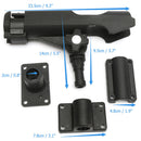 2 Pieces / Set Adjustable 360 Degree Side Rail Mount Kayak Boat Yacht Fishing Rod Holder Pole Support Stand Rack Bracket Rest