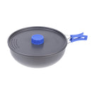 Portable Outdoor Cookware Aluminum Cooking Frying Pan Camping Picnic Hiking Utensils Lidded with Carry Bag