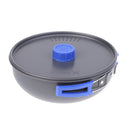 Portable Outdoor Cookware Aluminum Cooking Frying Pan Camping Picnic Hiking Utensils Lidded with Carry Bag