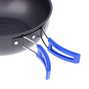 Portable Outdoor Cookware Aluminum Cooking Frying Pan Camping Picnic Hiking Utensils Lidded with Carry Bag