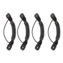 4 Pieces/ Set Replacement Side Mount Black Kayak Canoe Boat Carry Handle with Elastic Cord Accessories 10.8 x 1 inch