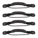 4 Pieces/ Set Replacement Side Mount Black Kayak Canoe Boat Carry Handle with Elastic Cord Accessories 10.8 x 1 inch