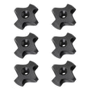 6 Pieces/ Set Black Nylon Deck Line Guide - Canoe Marine Boat Dinghy Kayak Fitting Accessories