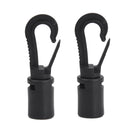 6 Pieces Black Shock Cord Snap End Hooks for Marine Boat Kayak Canoe 5mm Deck Line Elastic Rope