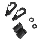 6 Pieces Black Shock Cord Snap End Hooks for Marine Boat Kayak Canoe 5mm Deck Line Elastic Rope