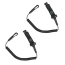 2 Pieces Security Coil Kayak Canoe Paddle Leash Fishing Rod Holder Lanyard Keeper Tether