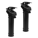 2 Pieces Black Nylon Flush Mount Kayak Boat Canoe Fishing Rod Holder Pole Rest Rack Bracket with Cap Gasket and Screws Tackle Equipment