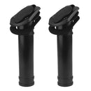 2 Pieces Black Nylon Flush Mount Kayak Boat Canoe Fishing Rod Holder Pole Rest Rack Bracket with Cap Gasket and Screws Tackle Equipment