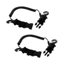 2 Pieces Scuba Diving Dive Camera Light Spring Coil Lanyard Nylon Webbing Strap with Quick Release Buckle and Clips