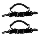 2 Pieces Scuba Diving Dive Camera Light Spring Coil Lanyard Nylon Webbing Strap with Quick Release Buckle and Clips