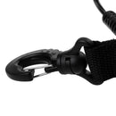2 Pieces Scuba Diving Dive Camera Light Spring Coil Lanyard Nylon Webbing Strap with Quick Release Buckle and Clips